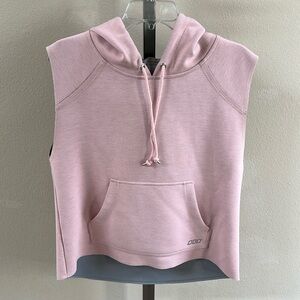 LORNA JANE Pink Hipster Sleeveless Vest Hoodie crop sweatshirt Medium